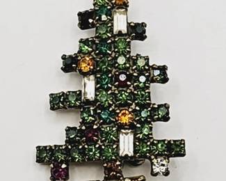 WEISS CHRISTMAS TREE BROOCH