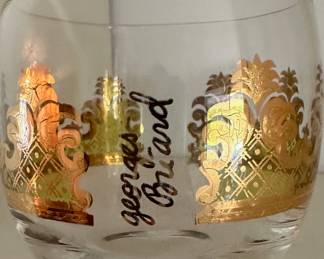 Vintage 1950’s Cera Glass 
22K George Briard signed
Golden set of 6 Rolly Polly’s
