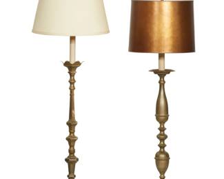 An Italian Baroque style bronze pricket now as a floor lamp
20th century