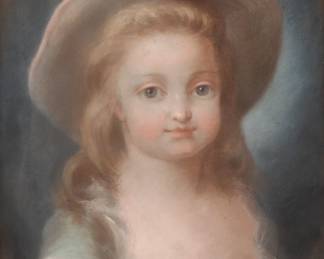 Portrait of a young girl in a bonnet