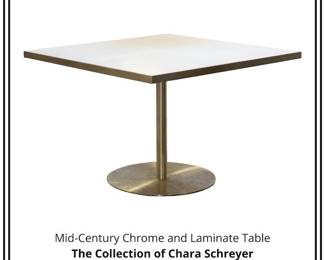 MidCentury Chrome and Laminate Table