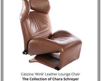 Cassina Wink Leather Lounge Chair 