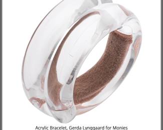Acrylic Bracelet, Gerda Lynggaard for Monies