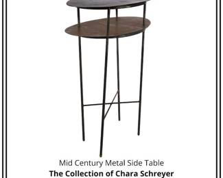 Mid Century Metal Side Table