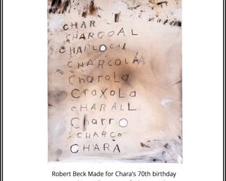Robert Beck Made for Charas 70th birthday