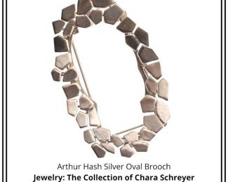 Arthur Hash Silver Oval Brooch