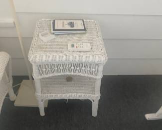 Wicker side table