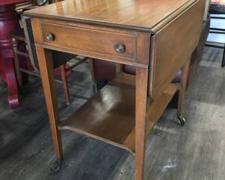 drop leaf serving cart