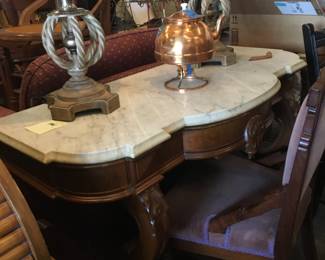 marble top entry table. Beautiful