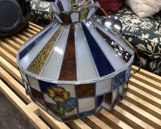 Fun stained glass light fixture