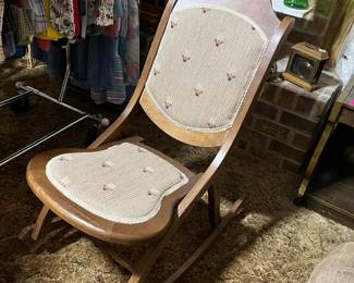 Great vintage folding sewing rocker