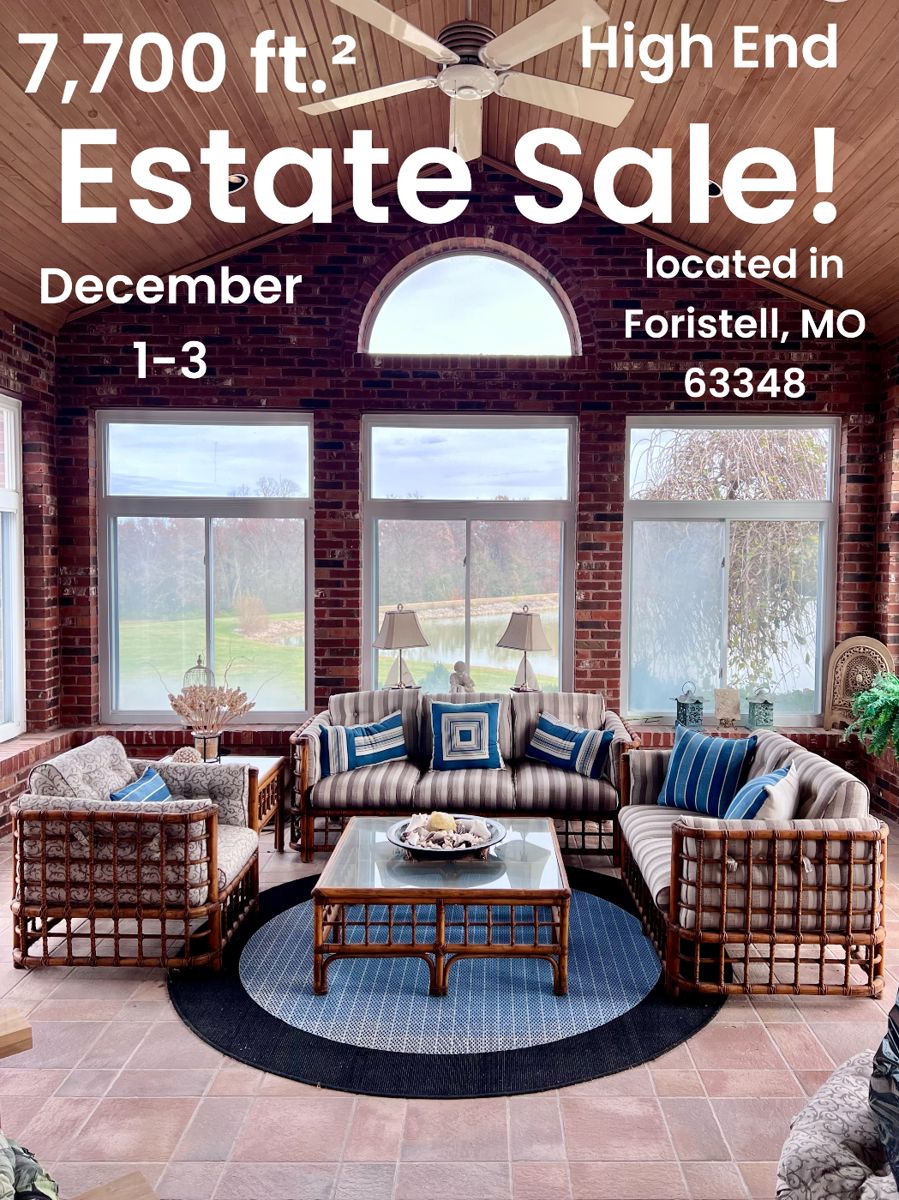 Indoor / Outdoor Rattan Seating Set, Area Rug and Decor