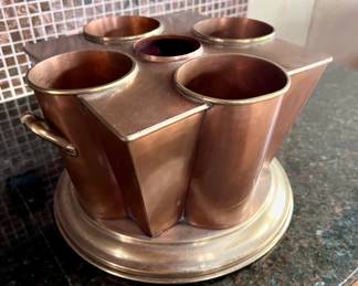 Solid copper wine chiller
