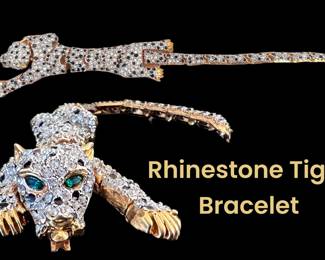 Really cool rhinestone tiger bracelet