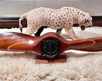 Vintage wooden propeller clock