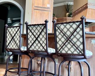 3 x Swivel Barstools 