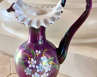 Fenton Iridescent Commemorative Pitcher 