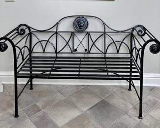 Wrought Iron Lions Head Bench with Arrow Accents. We have 2 of these! 