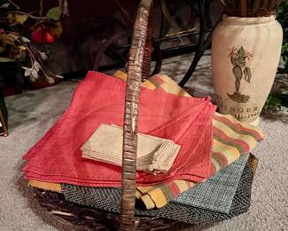 Placemats and basket