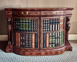 Maitland Smith Leather Book Bar Table 