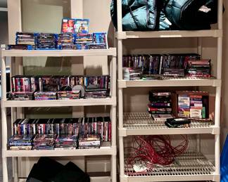 DVDs, Blu-ray, VHS, tapes, etc.