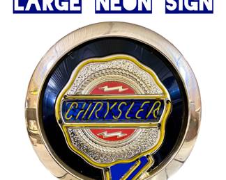 Large Chrysler Neon Sign