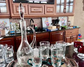 Liquor Decanter and Glassware