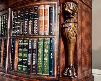 Maitland Smith Leather Book Bar Table 