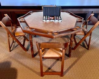 Kestell Folding Poker Table and Chairs