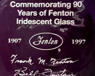 Fenton Iridescent Commemorative Pitcher 