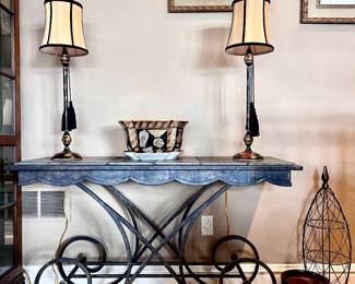 Iron and Slate Table 