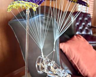 Blown Glass Parachute Glider