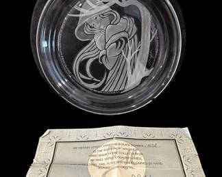 Yates Crystal Glass Decorative Plate