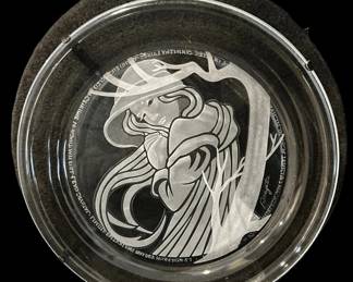 Yates Crystal Glass Decorative Plate