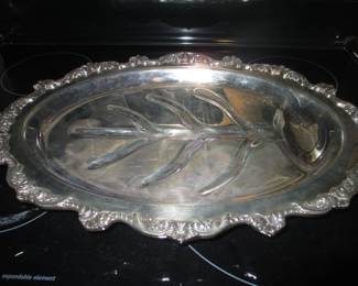 Heavy silver plate turkey platter