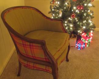 vintage custom upholstered club chair