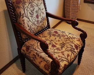 Carved Floral Chair by Bombay Company 