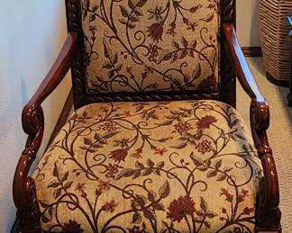 Carved Floral Chair by Bombay Company 