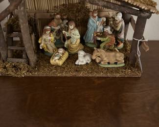Vintage nativity set