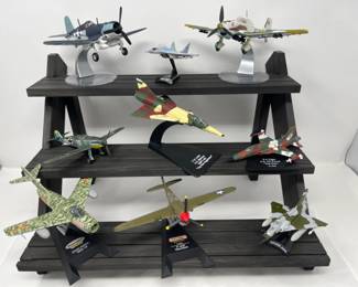 9 Model Airplanes MiG15, P40E Warhawk MORE