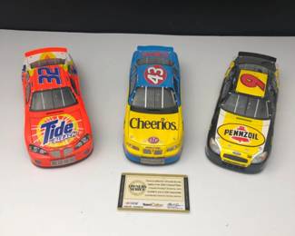 Three Die Cast Nascar Racing Cars