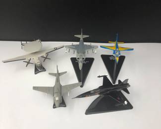 Five Metal Die Cast Military Planes