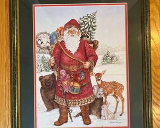 Nadine Harper Olde World Santa Lithograph Print