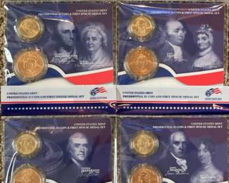 US Mint Presidential $1 Coin First Spouse Medal Sets