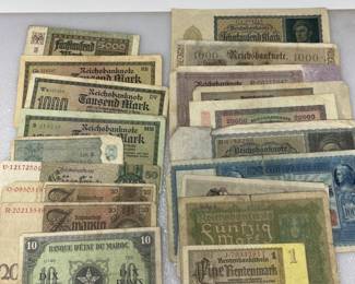 19 German Currency Marks 19th 20th Century