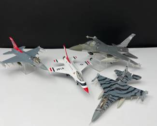 Four USAF Die Cast Falcon Fighter Jets