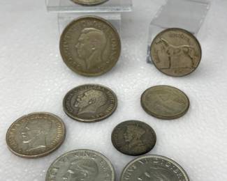 Various International Silver Coins Eire Crown More