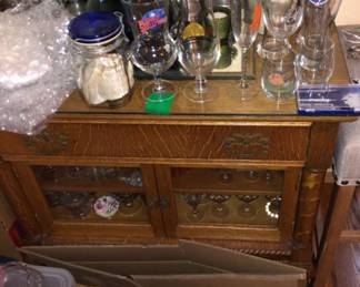Nice  antique display case cabinet