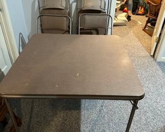 Samsonite  card table & chairs