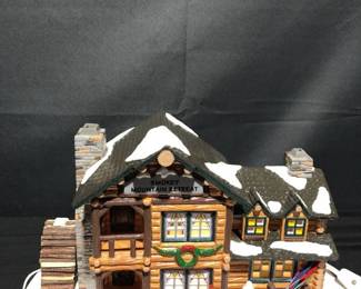 Dept 56 Snow Village Smokey Mountain Retreat with Magic Smoke Unit